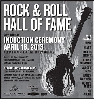 The 2013 Rock and Roll Hall of Fame Induction Ceremony观看